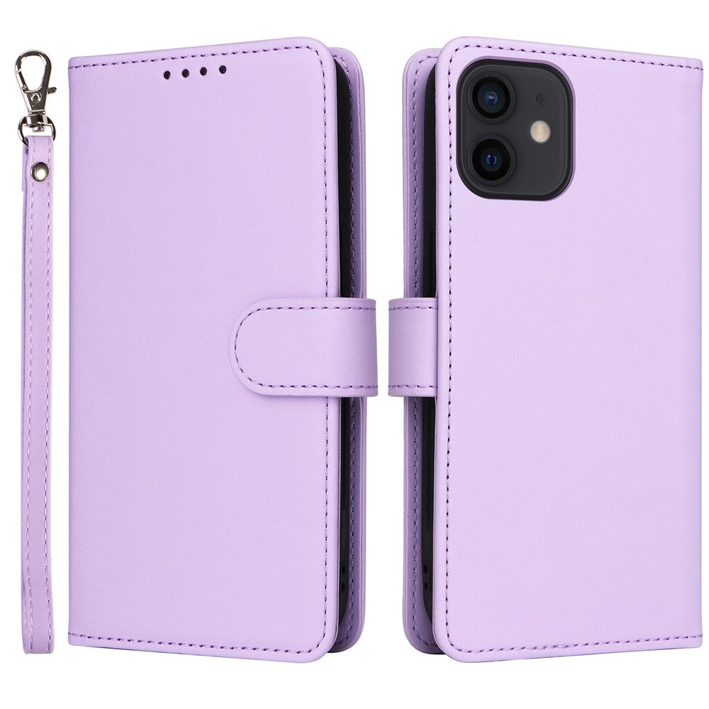 For iPhone 12 / 12 Pro Magnetic Case BETOPNICE Detachable PU Leather Phone Cover with Strap