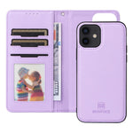 For iPhone 12 / 12 Pro Magnetic Case BETOPNICE Detachable PU Leather Phone Cover with Strap