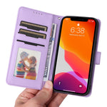 For iPhone 12 / 12 Pro Magnetic Case BETOPNICE Detachable PU Leather Phone Cover with Strap