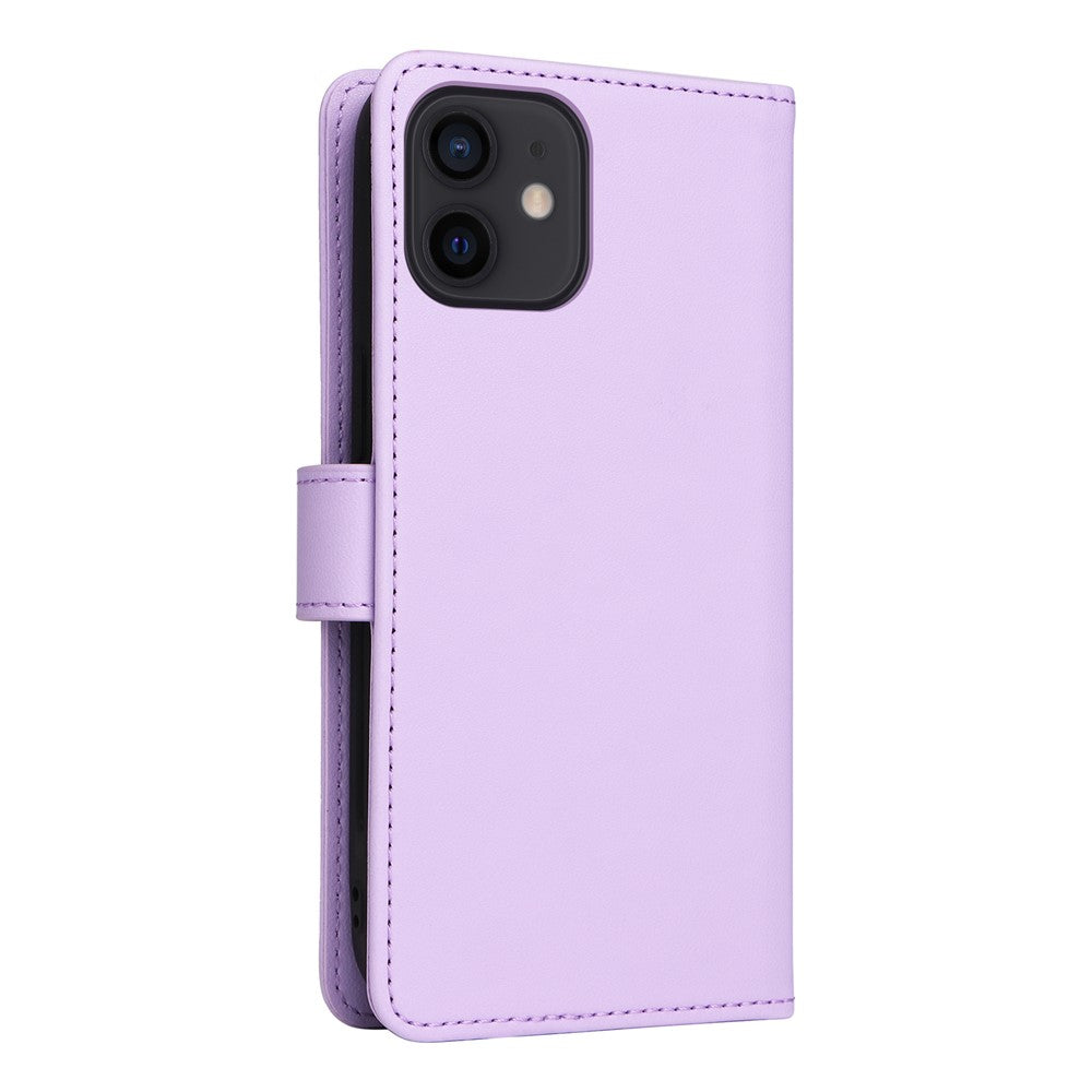 For iPhone 12 / 12 Pro Magnetic Case BETOPNICE Detachable PU Leather Phone Cover with Strap