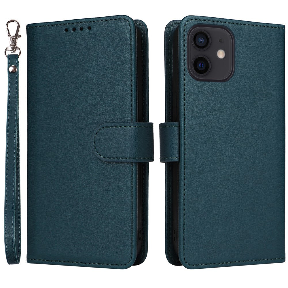 For iPhone 12 / 12 Pro Magnetic Case BETOPNICE Detachable PU Leather Phone Cover with Strap