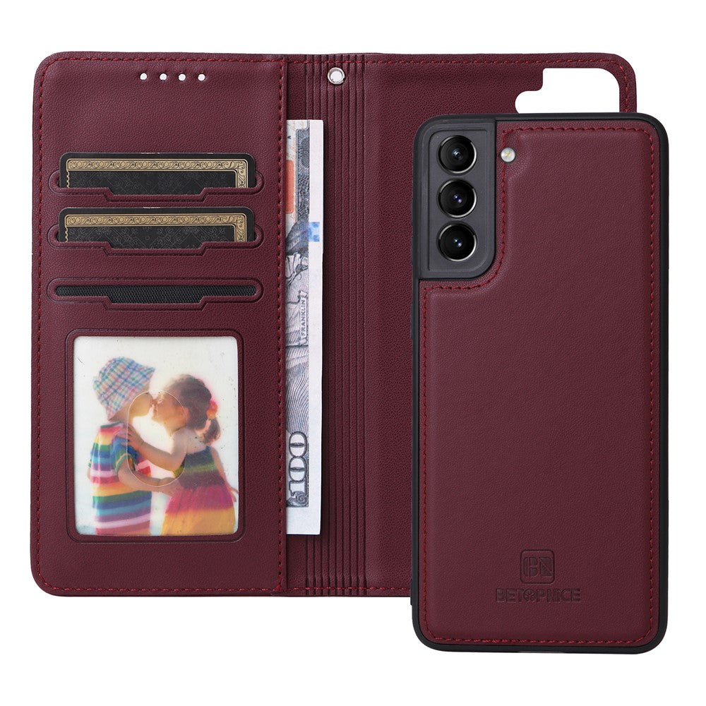 For Samsung Galaxy S21+ 5G Magnetic Case BETOPNICE Detachable PU Leather Phone Cover with Strap