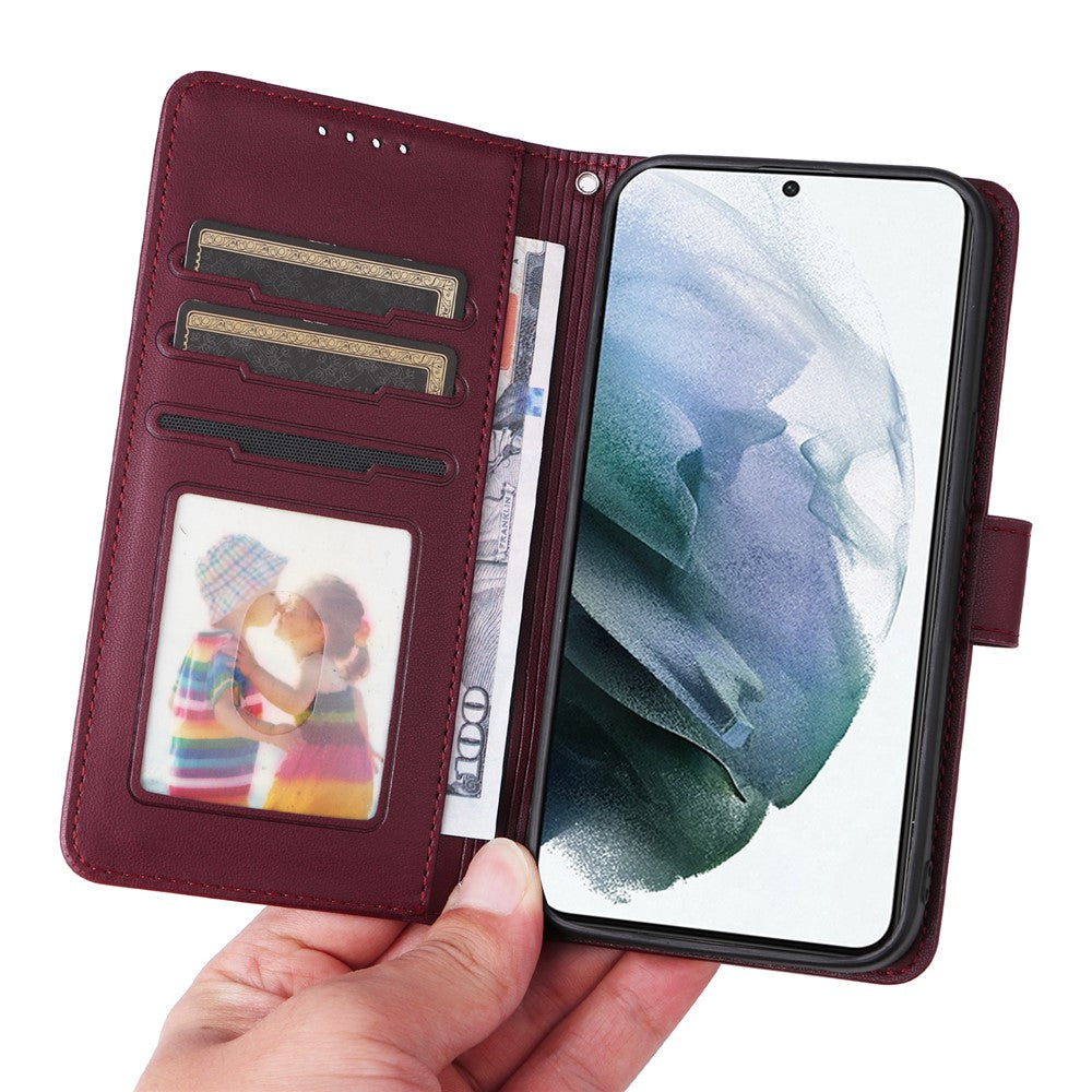 Samsung Galaxy S21+ 5G magnetisk cover BETOPNICE, aftageligt PU-læderetui med rem