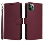 For iPhone 11 Pro Max Magnetic Case BETOPNICE Detachable PU Leather Phone Cover with Strap