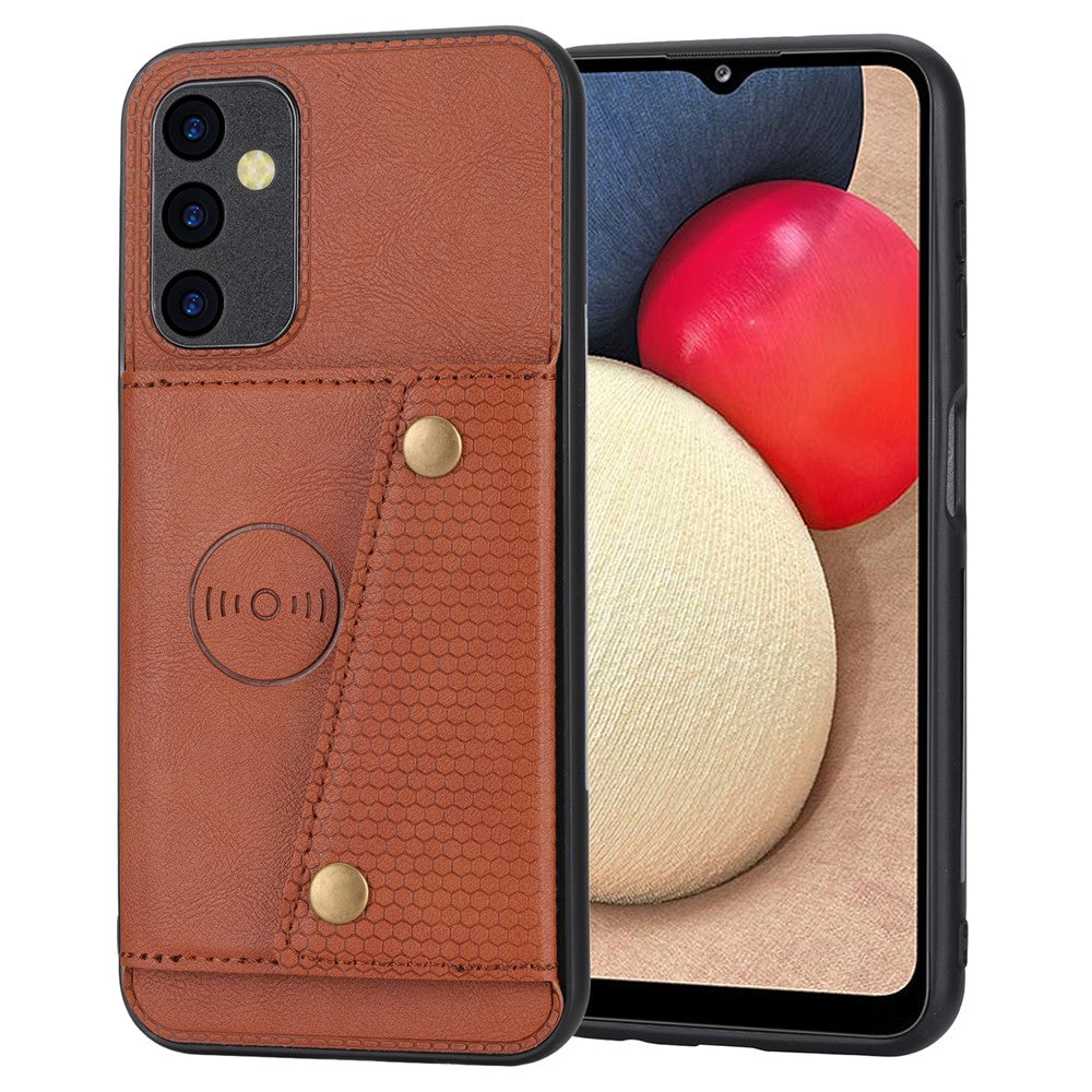 Til Samsung Galaxy A35 5G mobiltelefoncover PU-læderbelagt TPU-cover med kortpladser