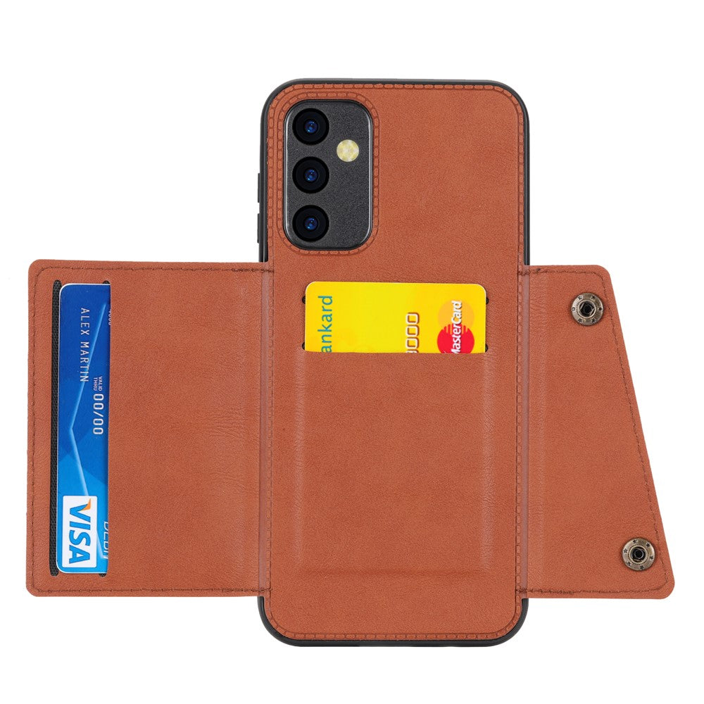 Til Samsung Galaxy A35 5G mobiltelefoncover PU-læderbelagt TPU-cover med kortpladser