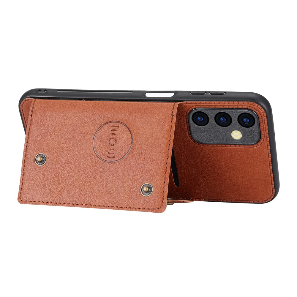 Til Samsung Galaxy A35 5G mobiltelefoncover PU-læderbelagt TPU-cover med kortpladser