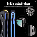 R-JUST RJ-50 For Huawei Mate 60 Pro Case Aluminum Alloy Hollow Phone Back Cover with Lens Protector