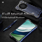 R-JUST RJ-50 For Huawei Mate 60 Pro Case Aluminum Alloy Hollow Phone Back Cover with Lens Protector