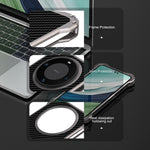 R-JUST RJ-51 För Huawei Mate 60 Pro Skal Ihåligt PC + Aluminiumlegering Stötsäkert mobilskal