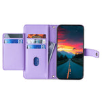 Til Samsung Galaxy S21 4G / S21 5G Cover i PU-læder med lynlåslomme