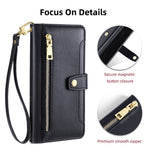 For Samsung Galaxy A22 5G (EU Version) Cell Phone Case PU Leather Cover with Long and Short Strap