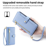 For Samsung Galaxy M33 5G (Global Version) Cell Phone Case Textured Leather Stand Cover with 2 Straps