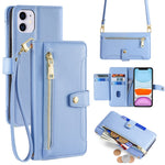 For iPhone 11 Case Anti-scratch Wallet Phone Cover with Magnetic Closure