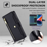 For iPhone 11 Pro Wallet Case Magnetic Crossbody Card Holder Phone Cover