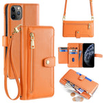 For iPhone 11 Pro Wallet Case Magnetic Crossbody Card Holder Phone Cover