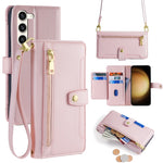 For Samsung Galaxy S23+ Wallet Case 6 Card Holders Crossbody Phone Guard Cover