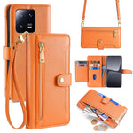 For Xiaomi 13 Pro 5G Case Leather Hardware Buckle Phone Stand Cover with 2 Straps