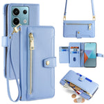 For Xiaomi Redmi Note 13 Pro 5G / Poco X6 5G Leather Case Phone Wallet Cover Zipper Pocket