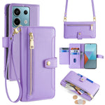 For Xiaomi Redmi Note 13 Pro 5G / Poco X6 5G Leather Case Phone Wallet Cover Zipper Pocket