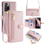 For Xiaomi Redmi Note 11 Pro / Note 11 Pro+ 5G Leather Case Zipper Pocket Crossbody Phone Cover
