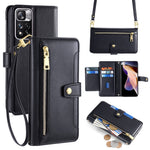 For Xiaomi Redmi Note 11 Pro / Note 11 Pro+ 5G Leather Case Zipper Pocket Crossbody Phone Cover
