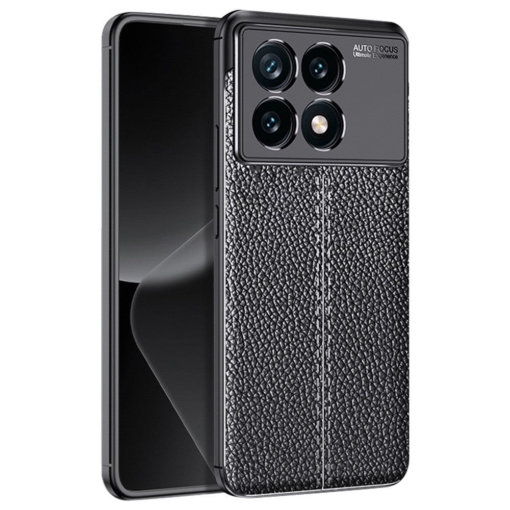 For Xiaomi Redmi K70E 5G / Poco X6 Pro 5G Case Anti-drop TPU Litchi Texture Cell Phone Cover