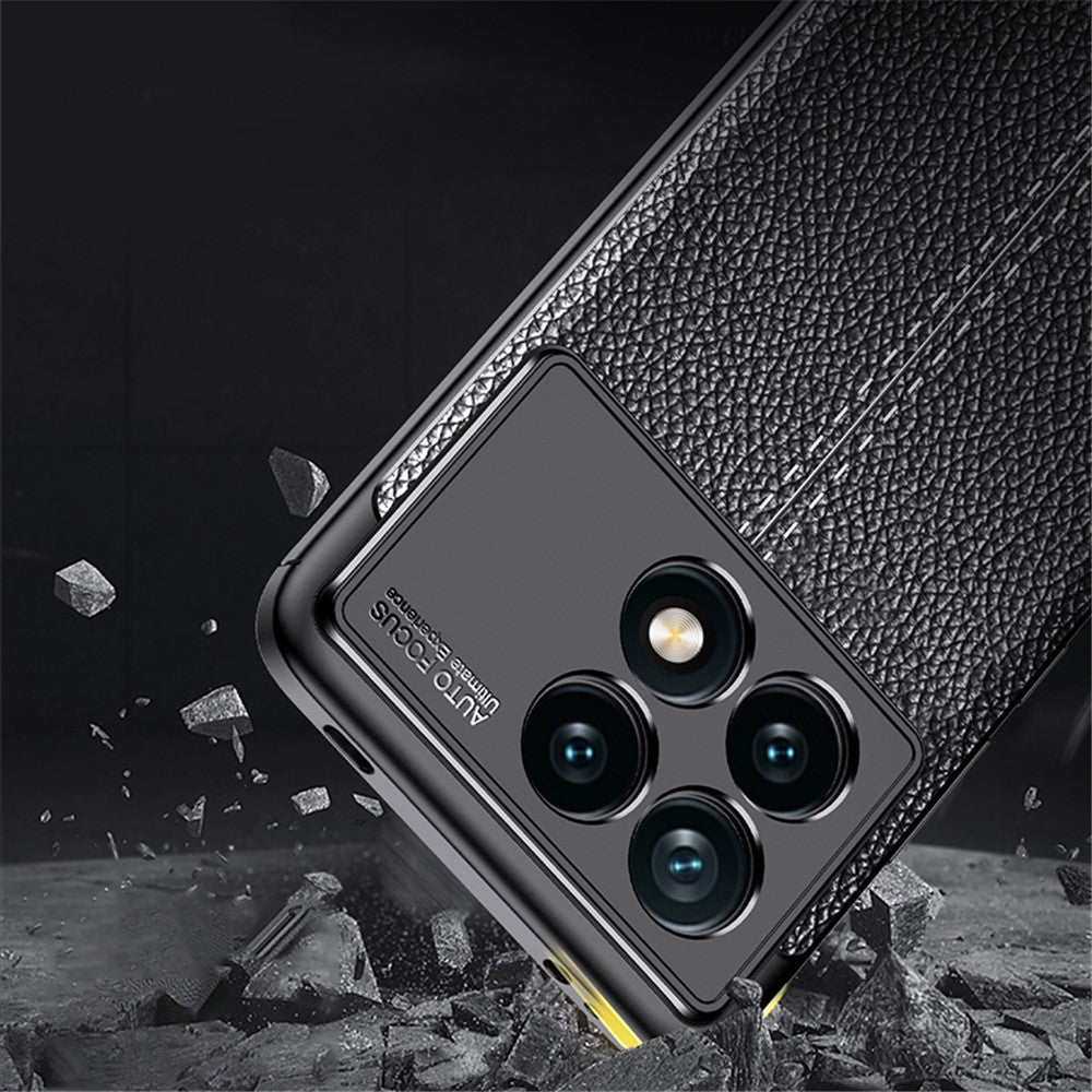 For Xiaomi Redmi K70E 5G / Poco X6 Pro 5G Case Anti-drop TPU Litchi Texture Cell Phone Cover