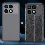 For Xiaomi Redmi K70E 5G / Poco X6 Pro 5G Case Anti-drop TPU Litchi Texture Cell Phone Cover