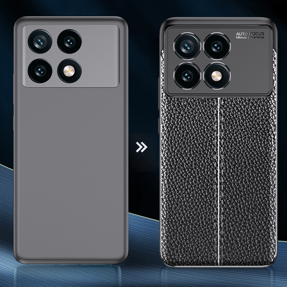 For Xiaomi Redmi K70E 5G / Poco X6 Pro 5G Case Anti-drop TPU Litchi Texture Cell Phone Cover