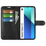 For Xiaomi Redmi Note 13 4G Phone Case Wallet Litchi Texture Leather Flip Cover