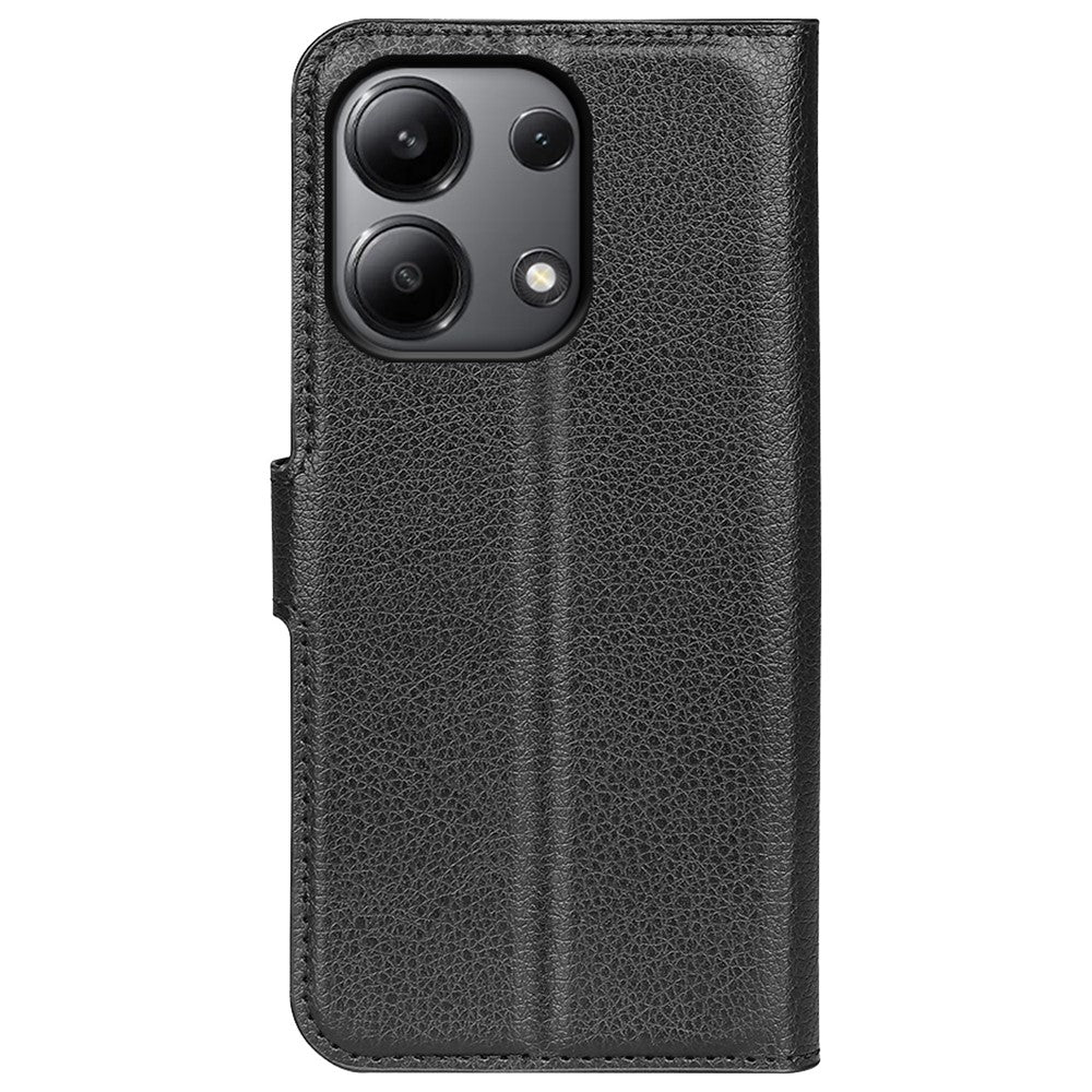 For Xiaomi Redmi Note 13 4G Phone Case Wallet Litchi Texture Leather Flip Cover