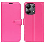 For Xiaomi Redmi Note 13 4G Phone Case Wallet Litchi Texture Leather Flip Cover