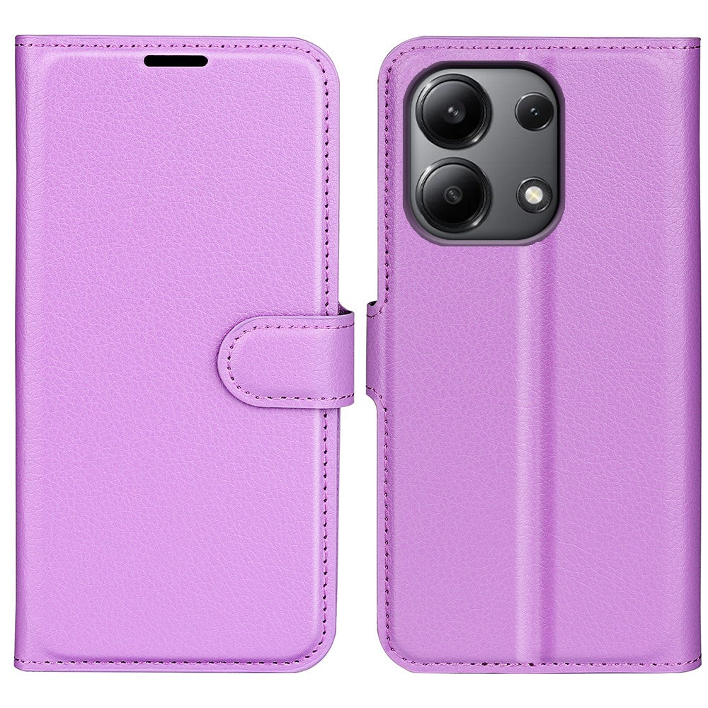 For Xiaomi Redmi Note 13 4G Phone Case Wallet Litchi Texture Leather Flip Cover