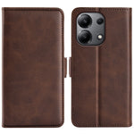 For Xiaomi Redmi Note 13 4G Cell Phone Case Dual Magnetic Clasp Leather Protective Cover