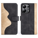 For Xiaomi Redmi Note 13 4G Case Leather Wallet Phone Cover Color Splicing