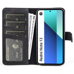 For Xiaomi Redmi Note 13 4G Case Leather Wallet Phone Cover Color Splicing