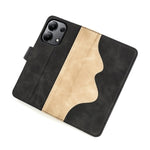 For Xiaomi Redmi Note 13 4G Case Leather Wallet Phone Cover Color Splicing