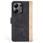 For Xiaomi Redmi Note 13 4G Case Leather Wallet Phone Cover Color Splicing