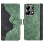 For Xiaomi Redmi Note 13 4G Case Leather Wallet Phone Cover Color Splicing