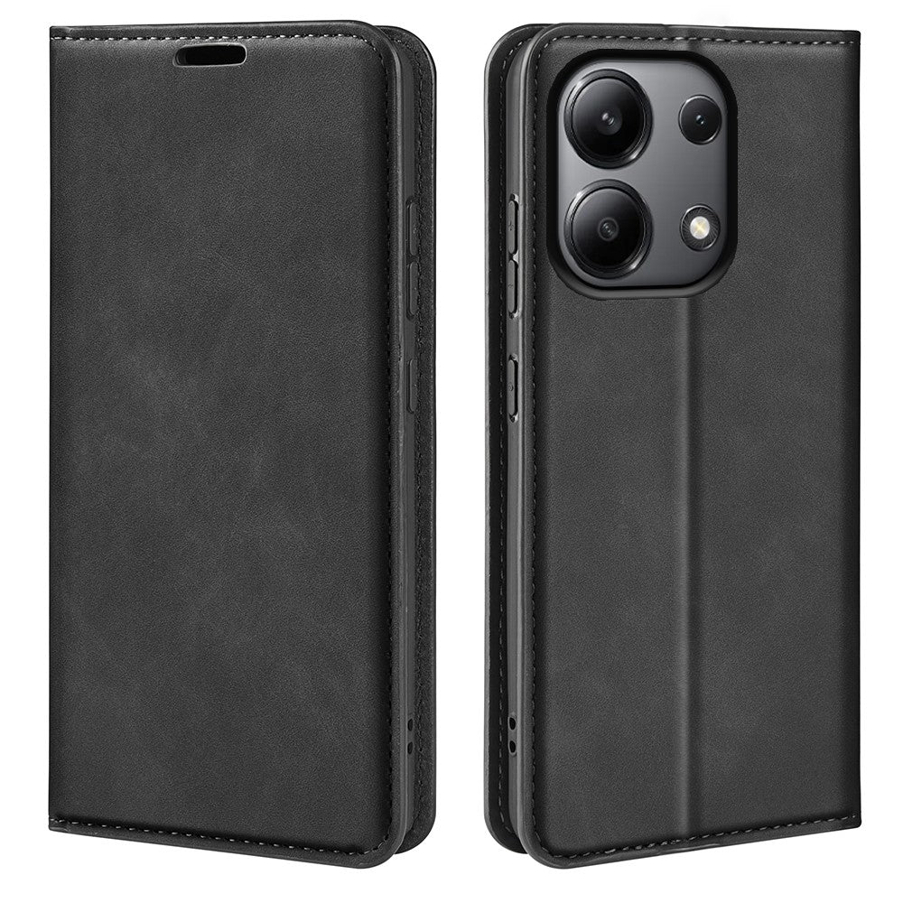 Läderfodral för Xiaomi Redmi Note 13 4G, plånboksfodral med skin-touch-funktion, mobilskydd