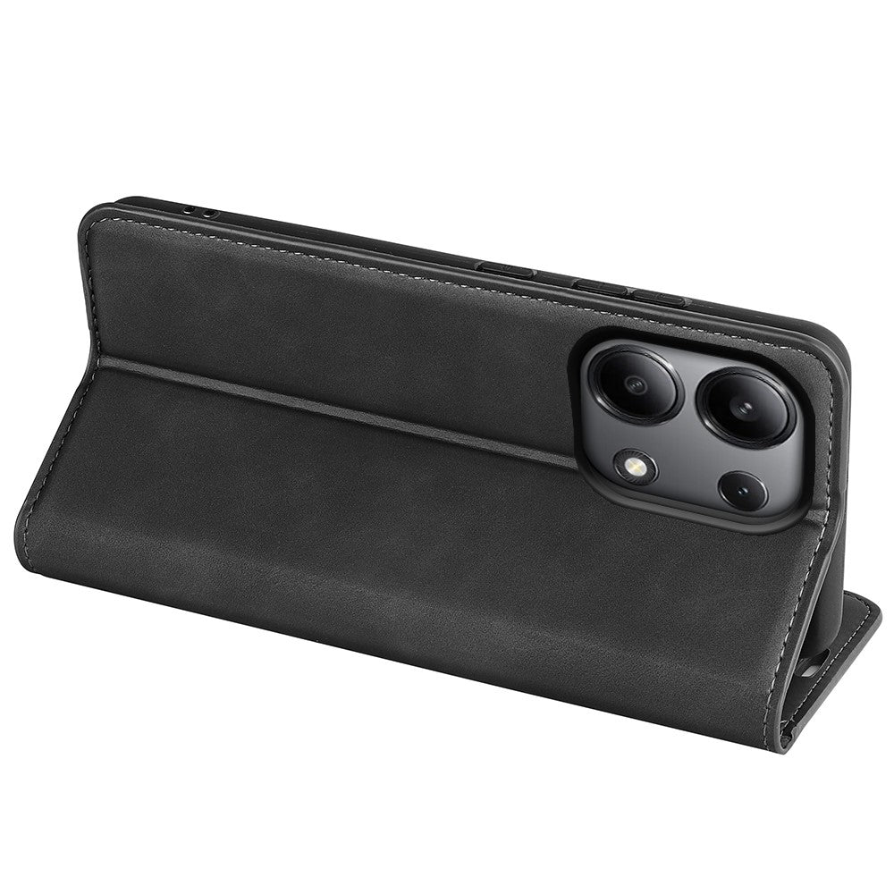 Läderfodral för Xiaomi Redmi Note 13 4G, plånboksfodral med skin-touch-funktion, mobilskydd