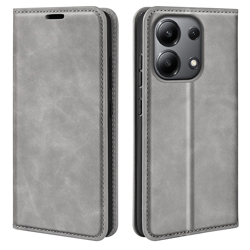 Läderfodral för Xiaomi Redmi Note 13 4G, plånboksfodral med skin-touch-funktion, mobilskydd