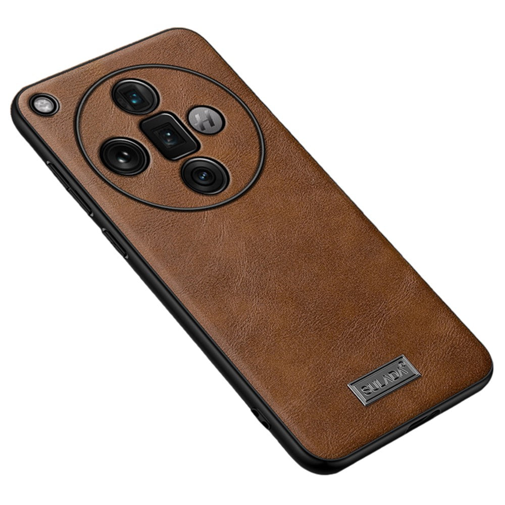 SULADA For Oppo Find X7 Ultra Cell Phone Cover PU Leather+TPU+PC Anti-scratch Back Case