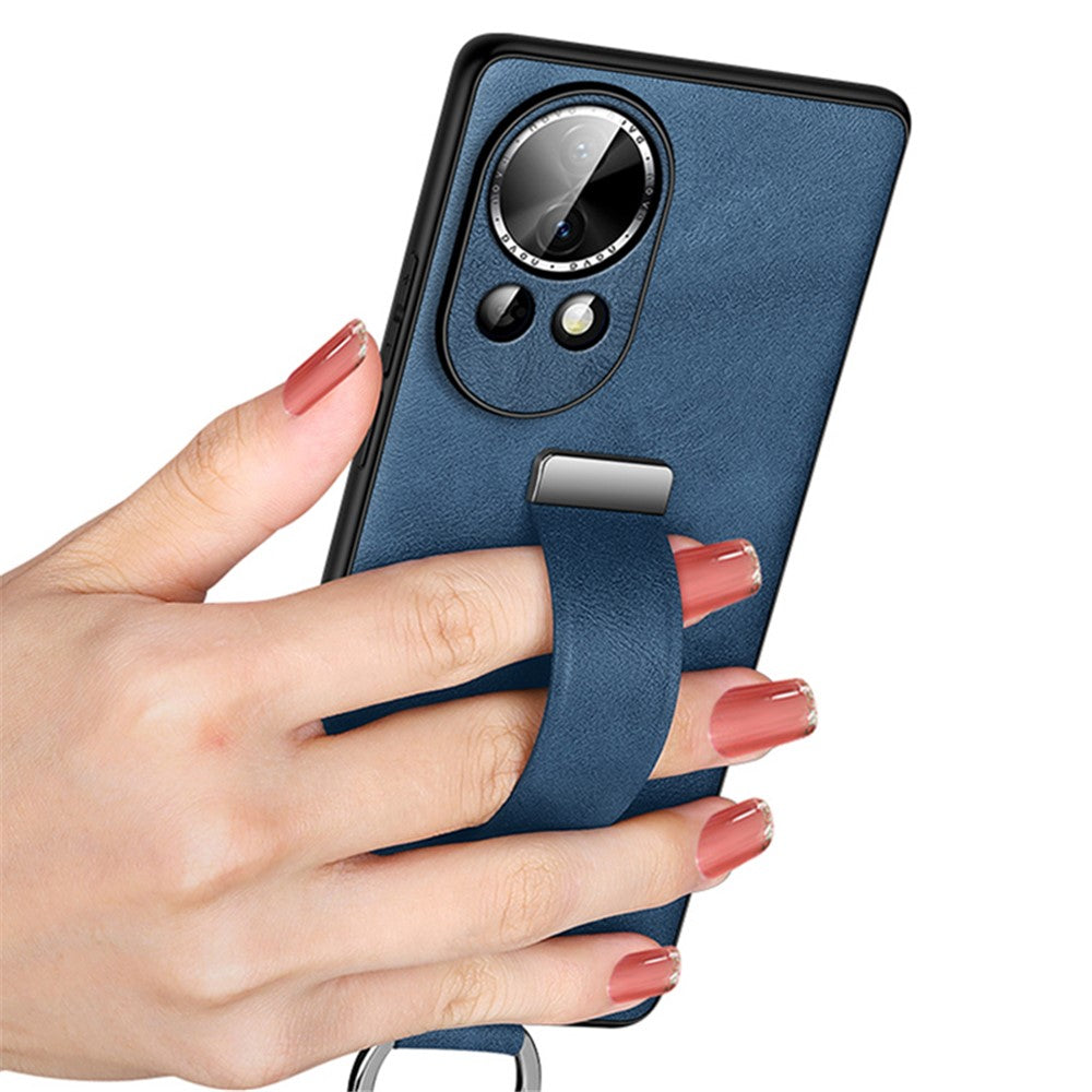 SULADA Fashion Series för Huawei Nova 12 5G mobilskal Stativskydd Infällbart Handrem