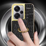 For Xiaomi Redmi Note 13 Pro+ 5G Case 6D Electroplating Ring Kickstand Anti-drop Cell Phone Cover