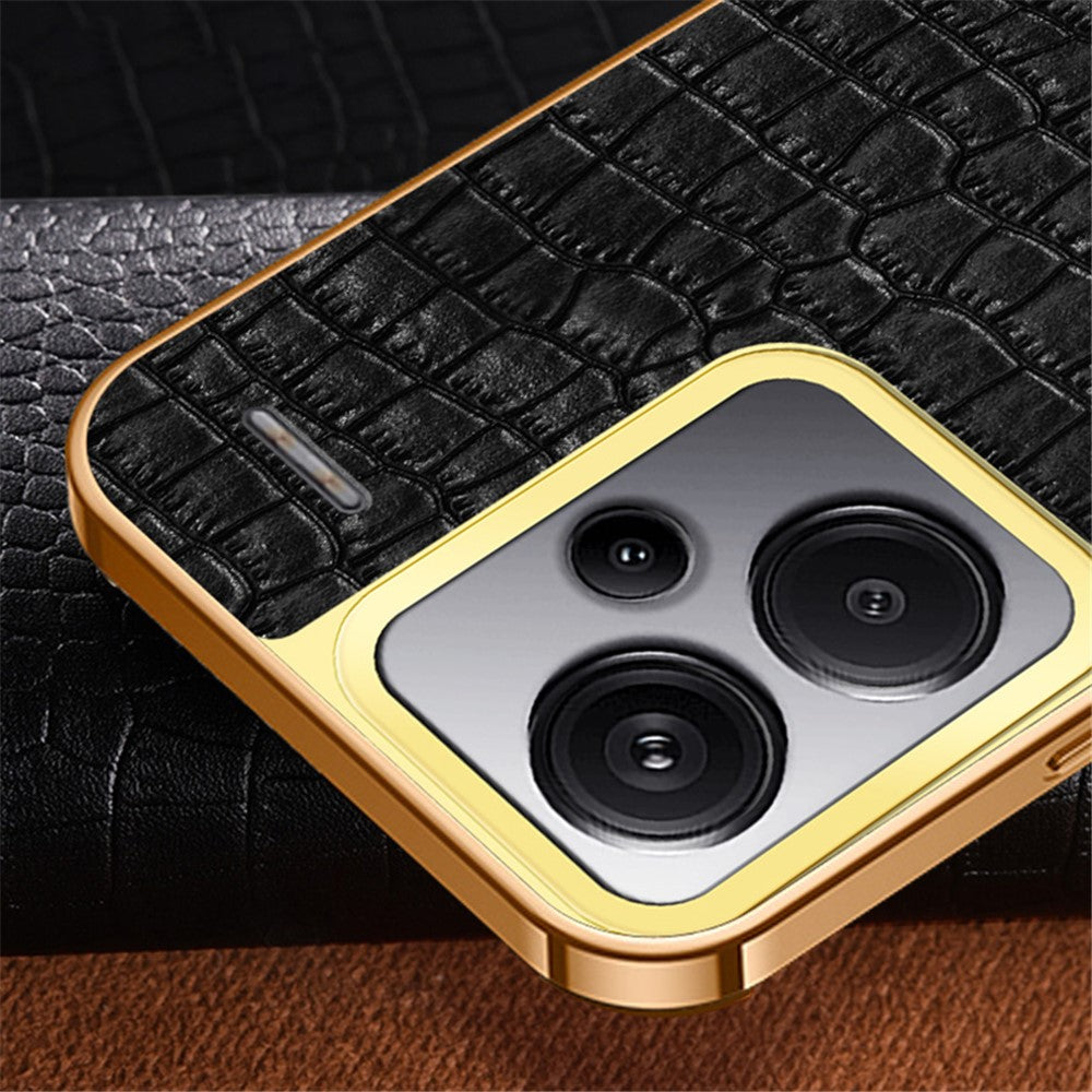 For Xiaomi Redmi Note 13 Pro+ 5G Case 6D Electroplating Ring Kickstand Anti-drop Cell Phone Cover