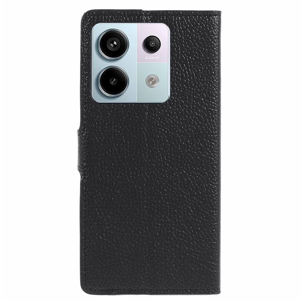 For Xiaomi Redmi Note 13 5G Leather Case Litchi Texture Phone Cover with Wallet