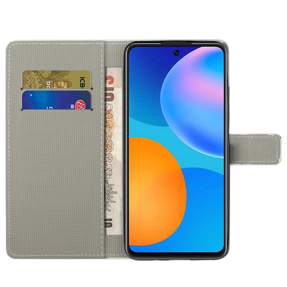 For Xiaomi Redmi Note 13 5G Phone Case Leather Pattern Printing Wallet Flip Cover