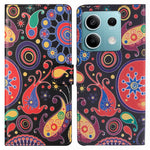 For Xiaomi Redmi Note 13 5G Phone Case Leather Pattern Printing Wallet Flip Cover